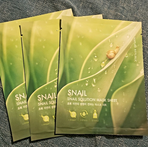 Nature REPUBLIC Other - BUNDLE!!! Korean Snail sheet masks